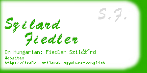 szilard fiedler business card